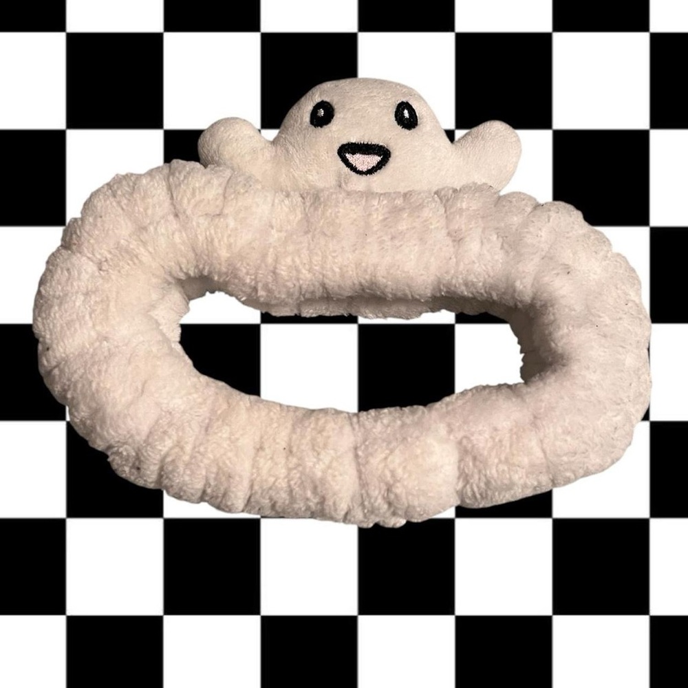 Plush White Ghost Headband